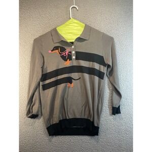 Oxknit Shirt Men's 3XL Dog‎ Pattern  Long Sleeve Designer Preppy